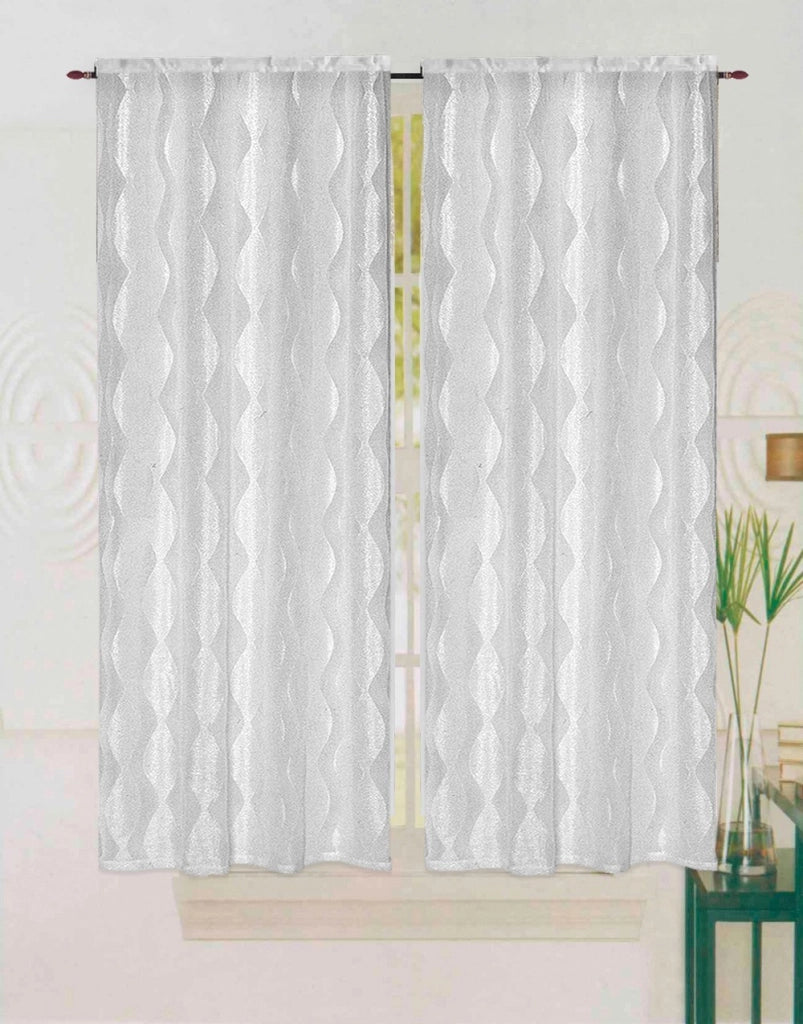 Tende Finestre Porte Interno Elegante Chic Tessuto Strass Brillantini Coppia 2 pz Grigio 60x240 Cm
