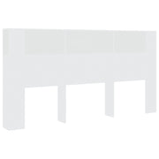 Testiera con Contenitore-Testata del letto Bianco 200x18,5x104,5 cm