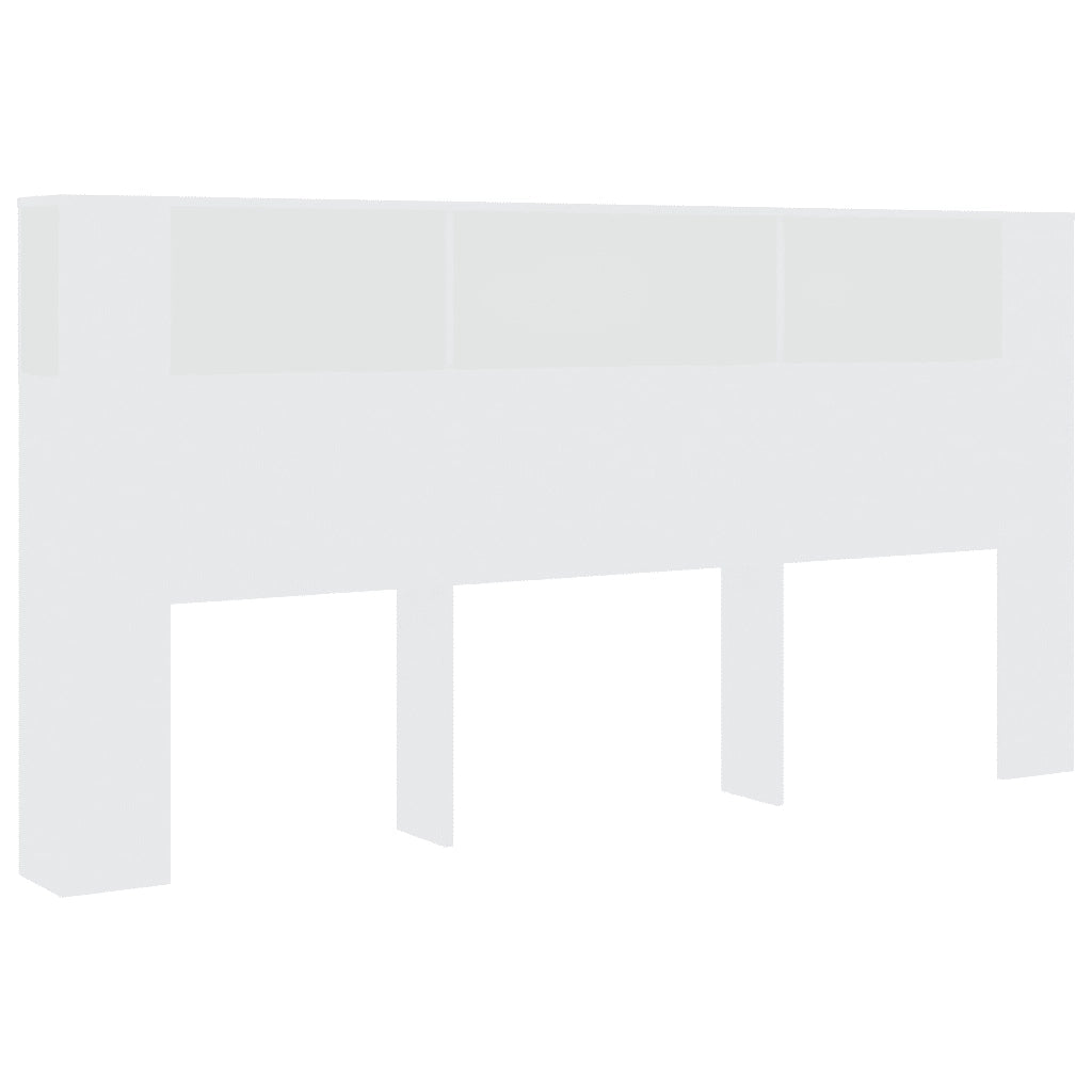 Testiera con Contenitore-Testata del letto Bianco 200x18,5x104,5 cm