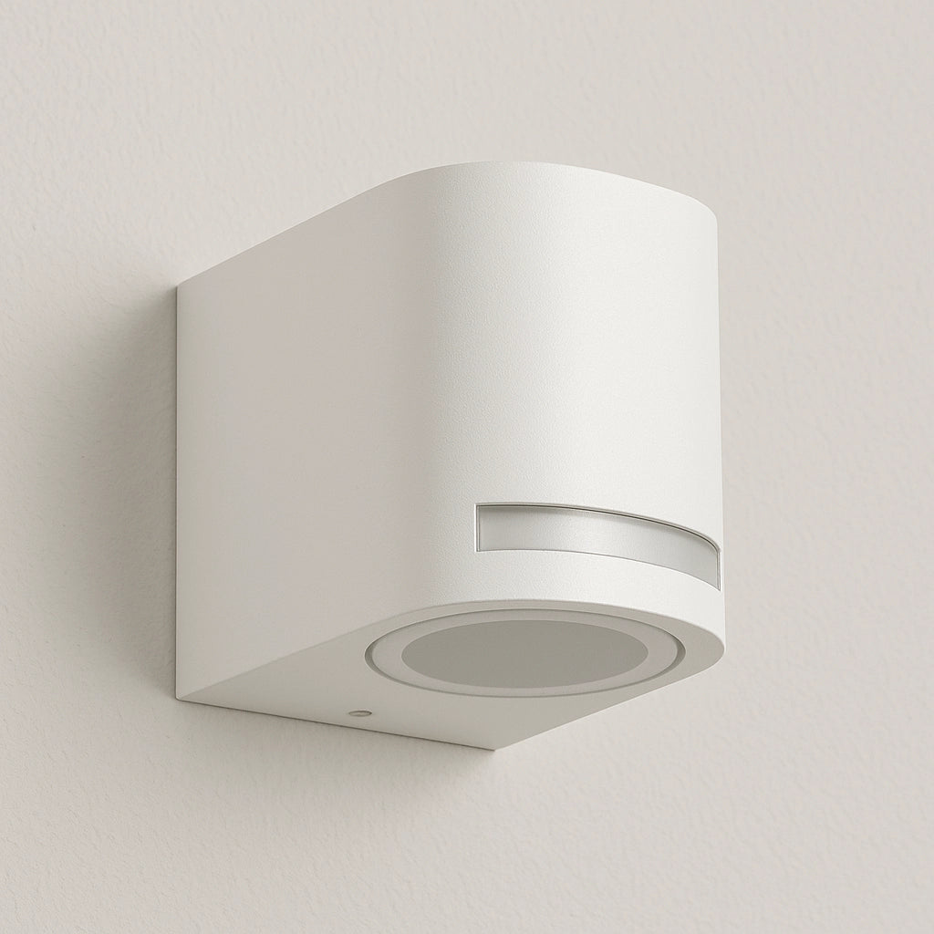 Applique nero da esterno a muro ip54 lampada a parete moderno gu10 monoemissione Color: Bianco