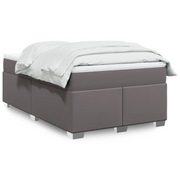 Giroletto a Molle con Materasso Grigio 120x190 cm in Similpelle