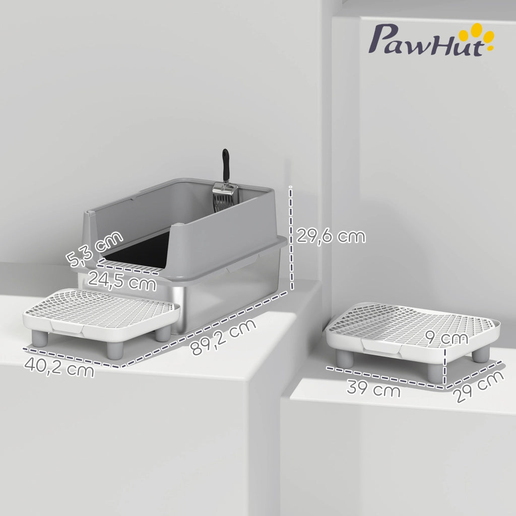 Lettiera per Gatti XL ¨C Zephmum ¨C Grigio 60x40x30 cm