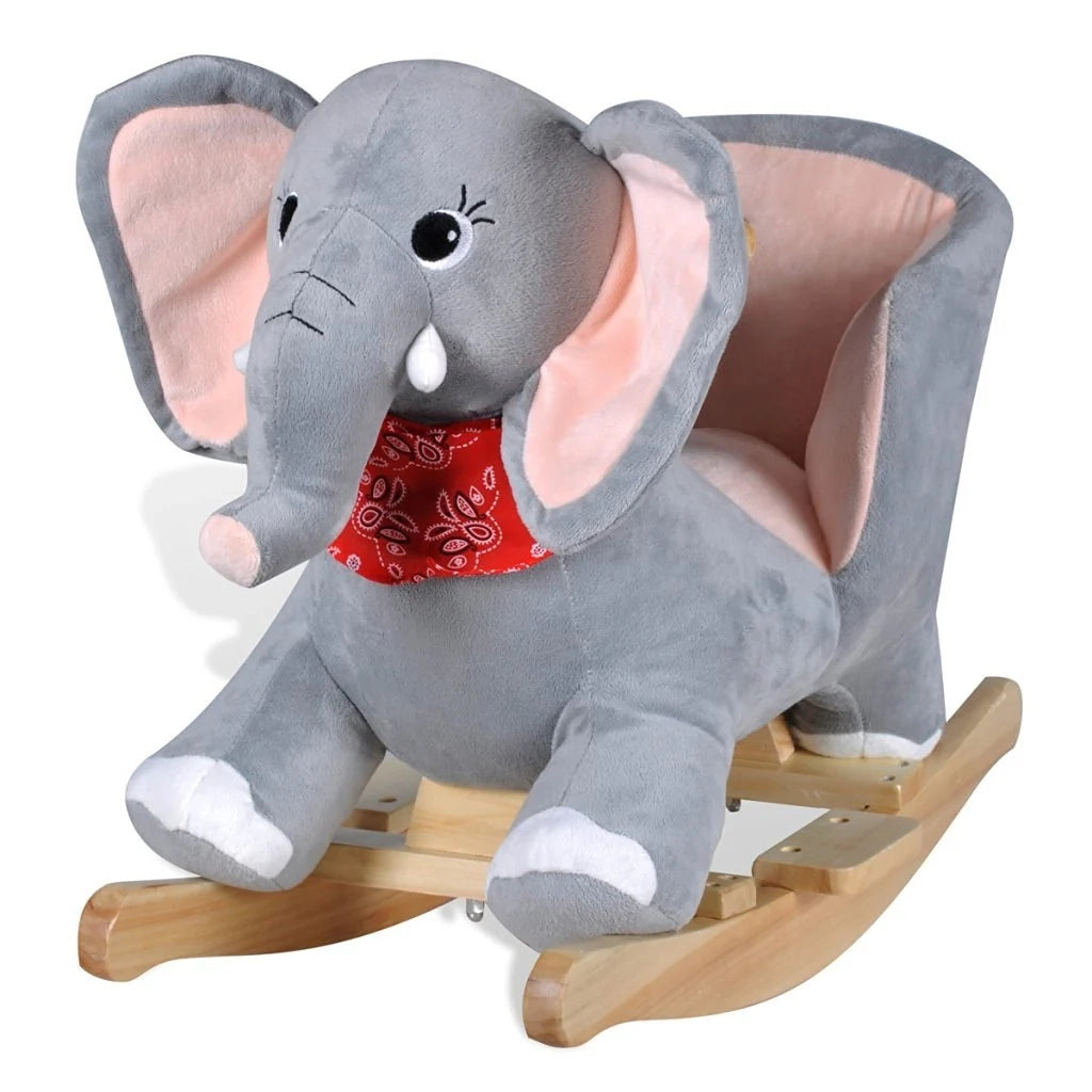Sedia a dondolo/poltrona giocattolo per bambini tessuto grigio 0102021