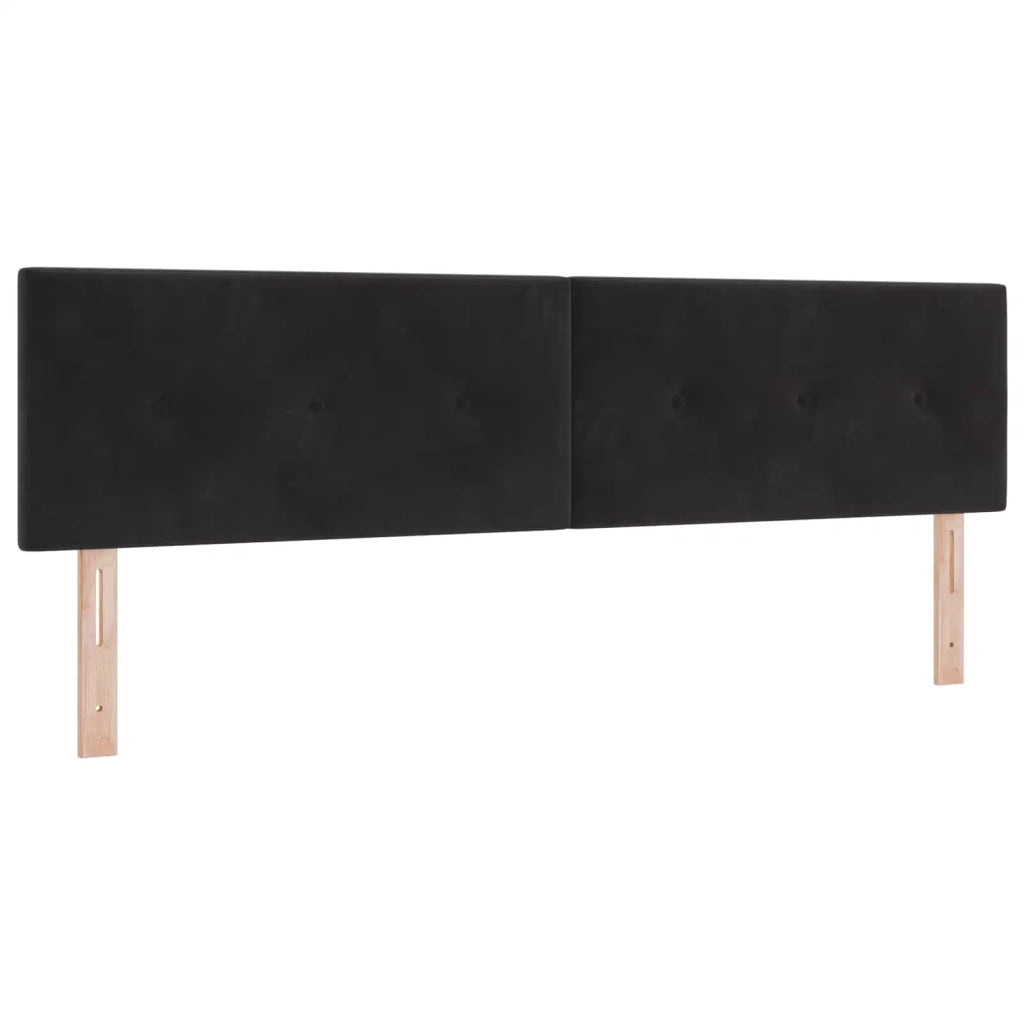 Testiera LED con strisce LED Nero 180 cm Velluto 3338157