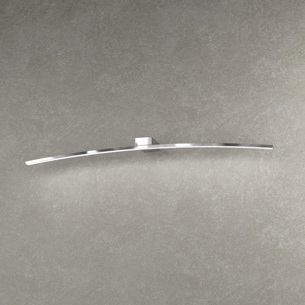 CURVED APPLIQUE GRANDE LUCE CALDA CROMO 1152-AG C-CR