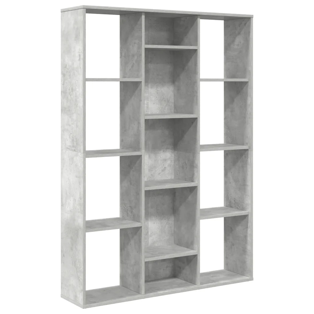 Libreria/Divisorio Ambienti | Divider per stanze | Paravento Grigio Cemento 100x24x140 cm in Multistrato