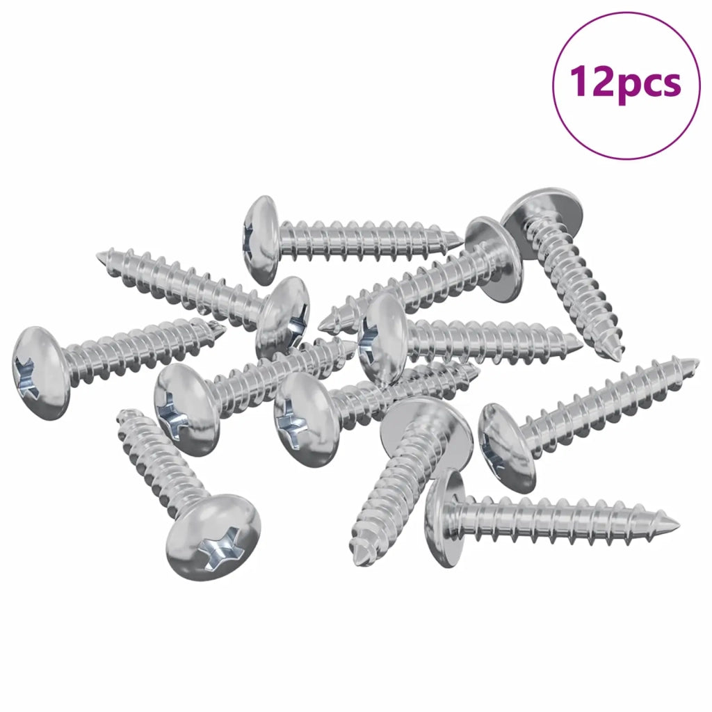 Viti in Legno 12 pcs Argento M3,5 x 20 mm Acciaio 864524