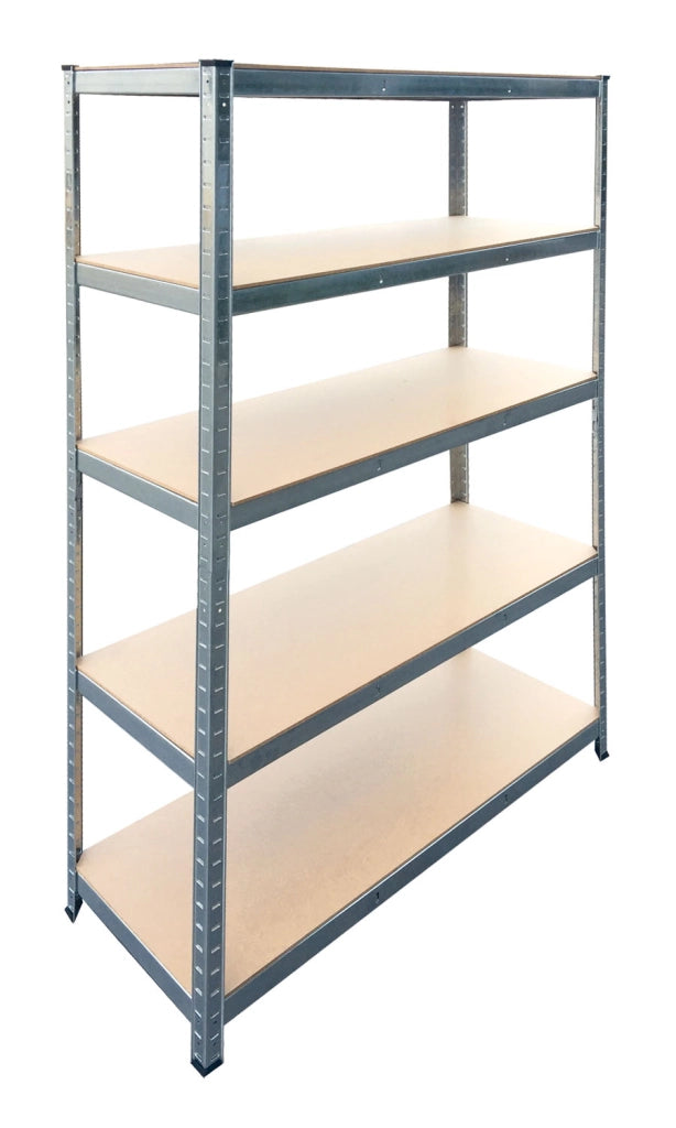 BRIXO SCAFFALE KIT 5 PIANI SILVER 120 X 45 X H 180 CM PORTATA MAX 300 KG