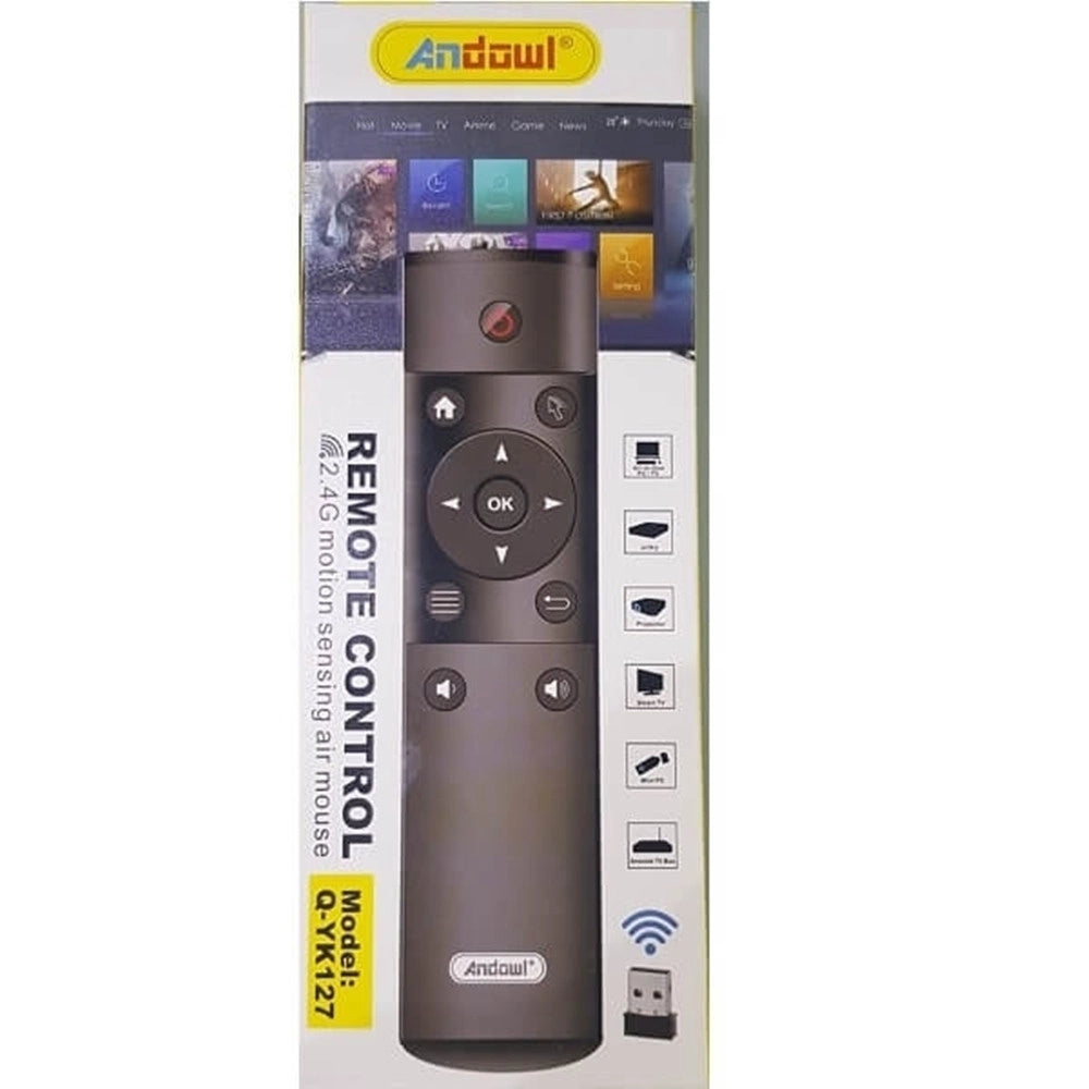 Trade Shop - Telecomando Tv Universale Q-yk127 Per Smart Tv Android Tv Box Con Ricevitore Usb Wireless -