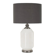 Lampada da Tavolo VKH174, Grigio, Metallo, 37,5x37,5x65 cm
