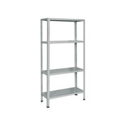 Bizzotto Scaffale Metallo 4 ripiani cm. 75x30x150 h colore Grigio E550G