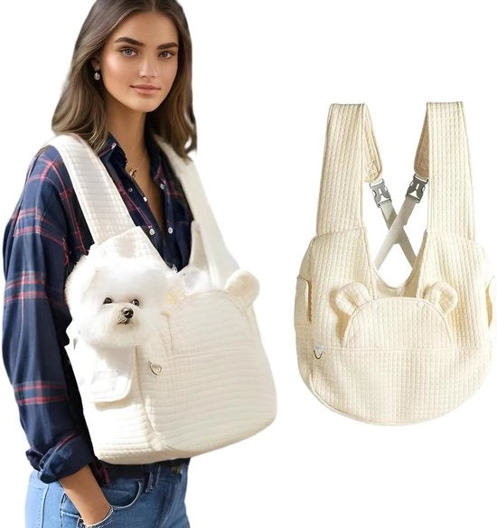 Borsa Porta Cane per Piccoli Cani - Cinghia Regolabile per Gatti e Cuccioli