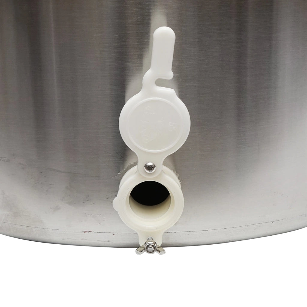Maturatore in acciaio inox con coperchio per miele, capacità 300 kg