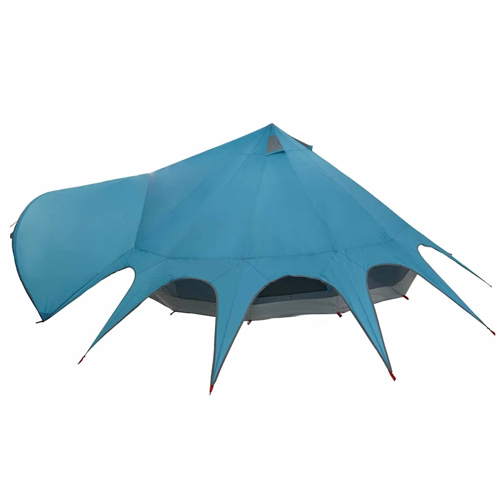 Tenda Teepee per 7 persone-Tenda da campeggio Blu e Grigio 600 x 600 x 347 cm