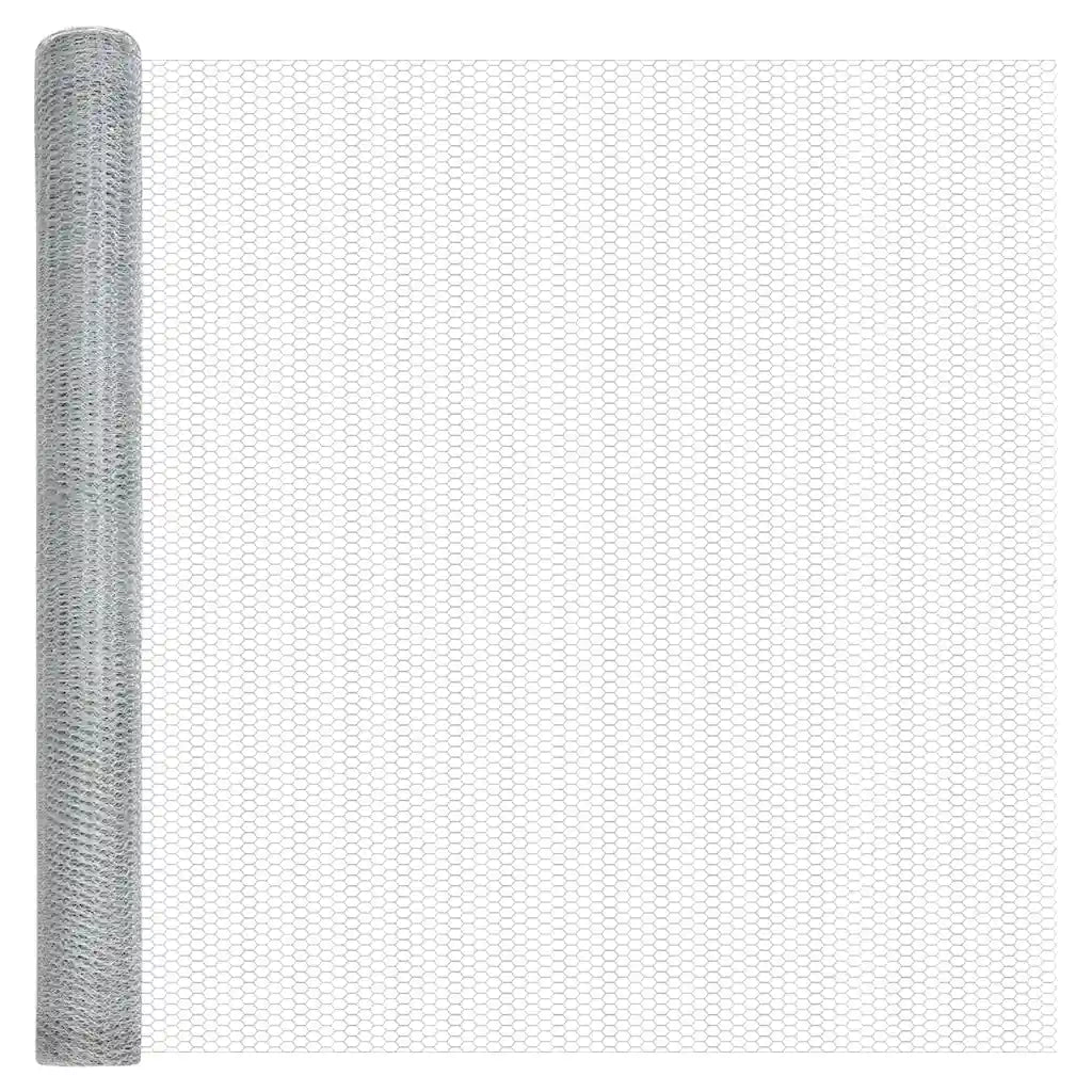 Palo della recinzione Argento 50 x 1,5 m (rete da 13 mm)