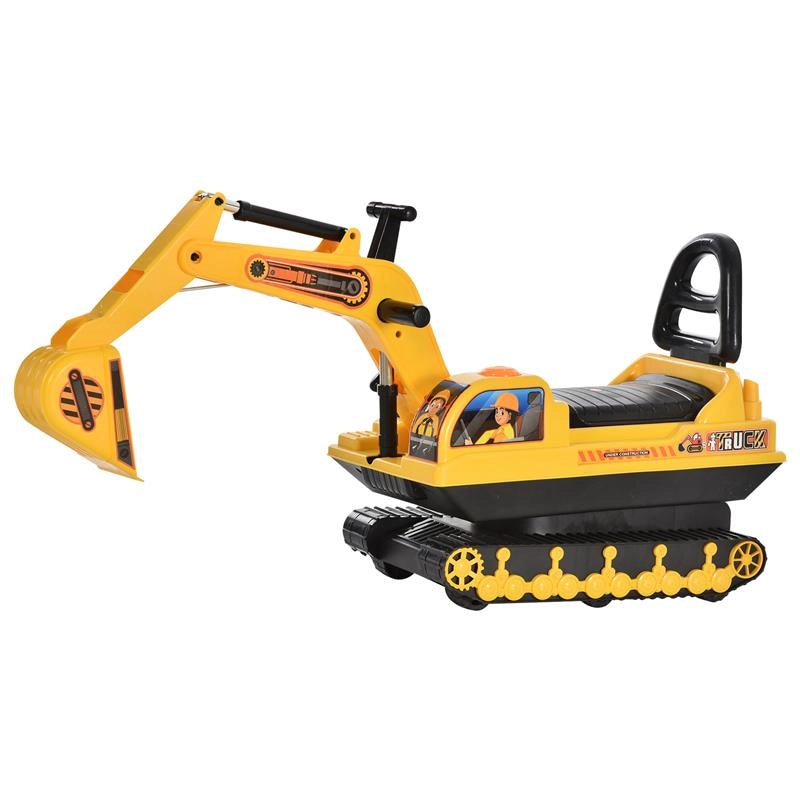 ESCAVATORE RUSPA GIOCATTOLO CAVALCABILE PER BAMBINI MAX. 30 KG