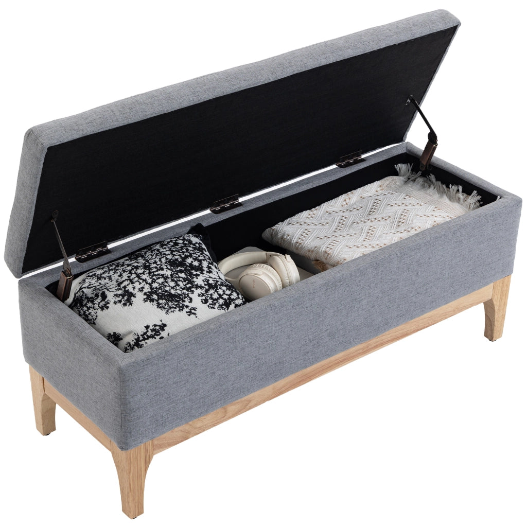 Baule contenitore in tessuto ¨C zephmum ¨C grigio 110x39x45