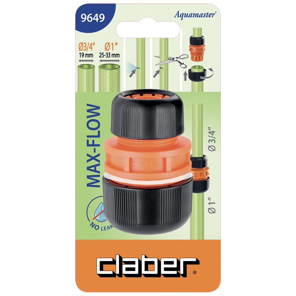RIPARATORE TUBI IRRIGAZIONE CLABER GIARDINO MAX FLOW 3/4 E 1 POLLICE