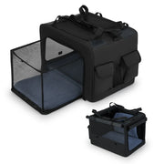 Gabbia per il trasporto di cani pieghevole 80 x 60 x 42 cm con facile accesso design portatile in tessuto Oxford nero 20_0010982