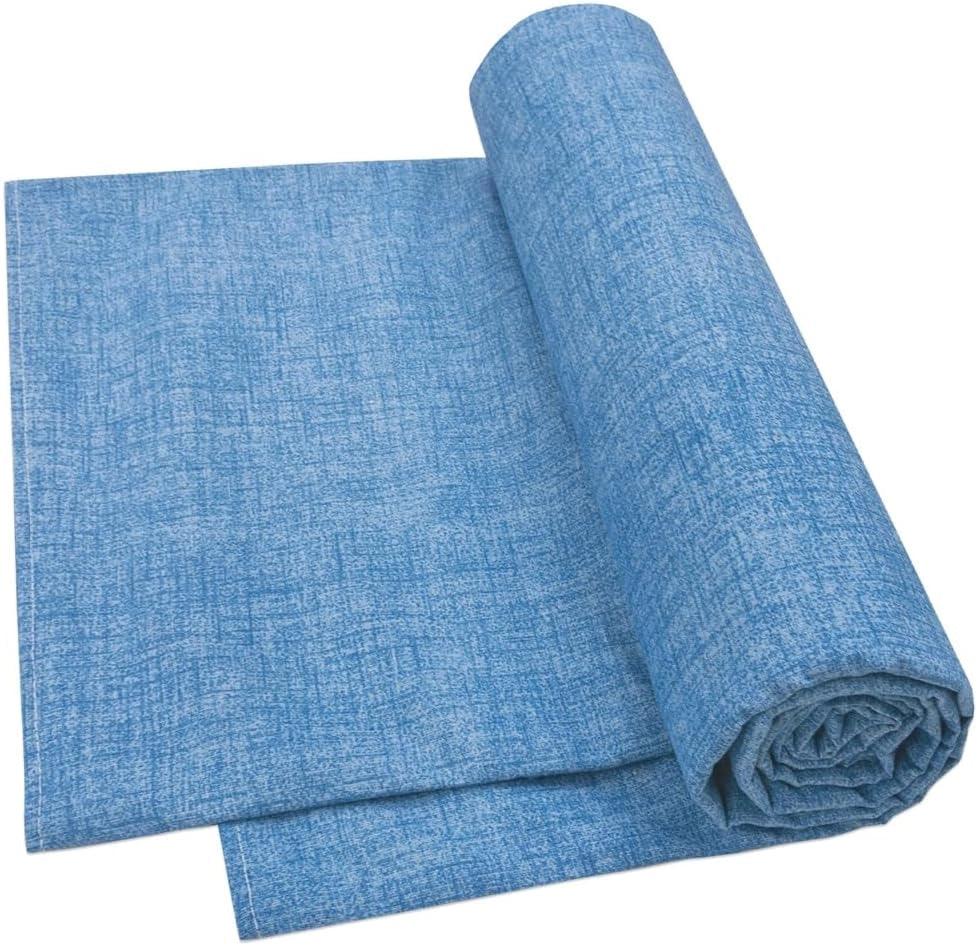 Telo Arredo Cotone 260x280 cm Copridivano Granfoulard Copriletto Tessuto Multiuso Blu Pastello