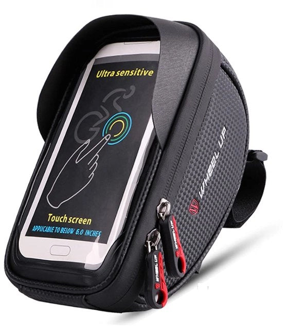 Tas per Bicicletta con Supporto per Smartphone, Telaietto per Bicicletta con Protezione Acquatica, Tas per Bicicletta con Supporto per Telefono, Adatto per iPhone 15 14 13 12 11 Pro Max Smartphone fino a 6,5