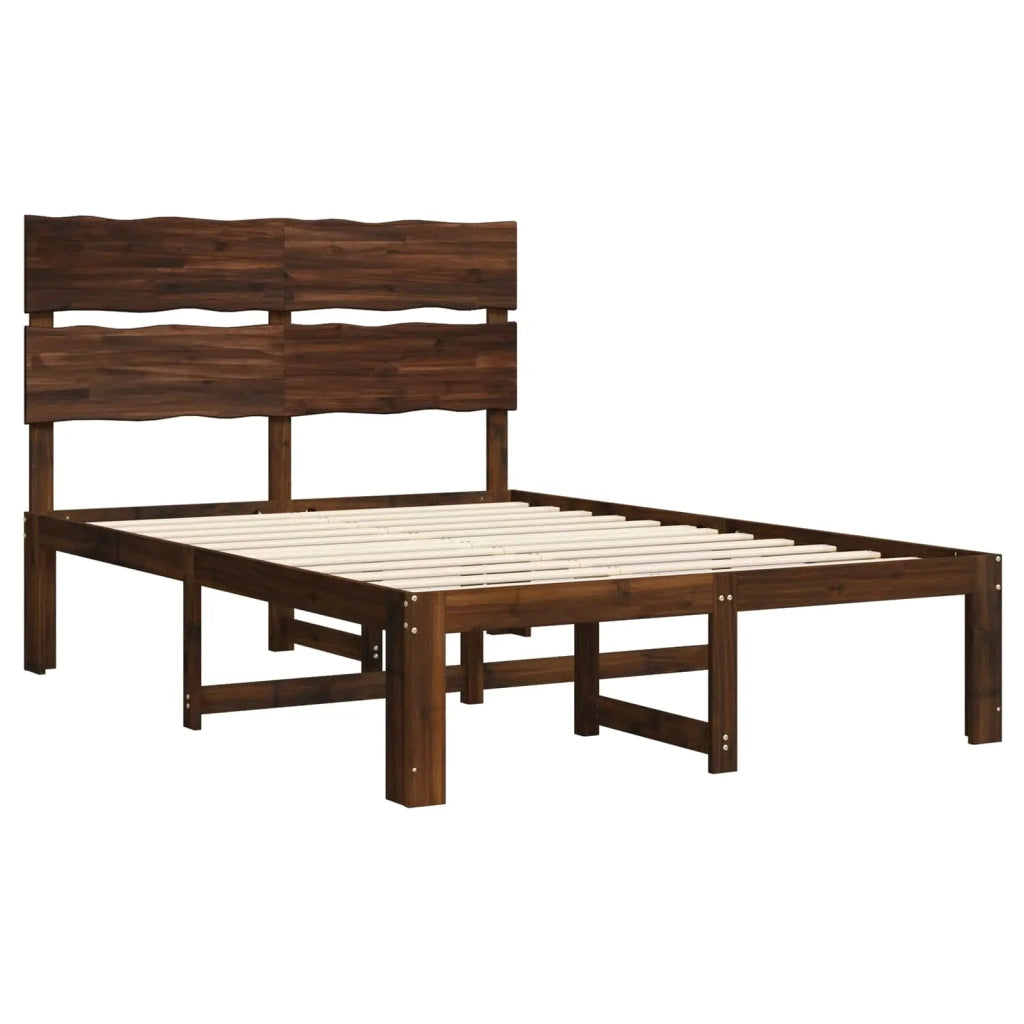Letto matrimoniale con testiera ROSTOCK Marrone Scuro 3405485