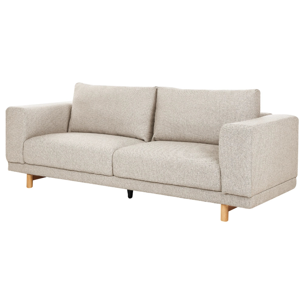 Divano a 3 posti tessuto beige moderno stile retrò soggiorno