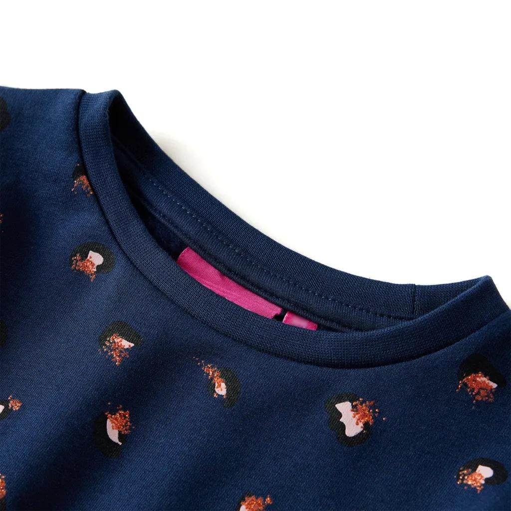 Abito da Bambina a Maniche Lunghe Blu Marino 104 CFW1916969