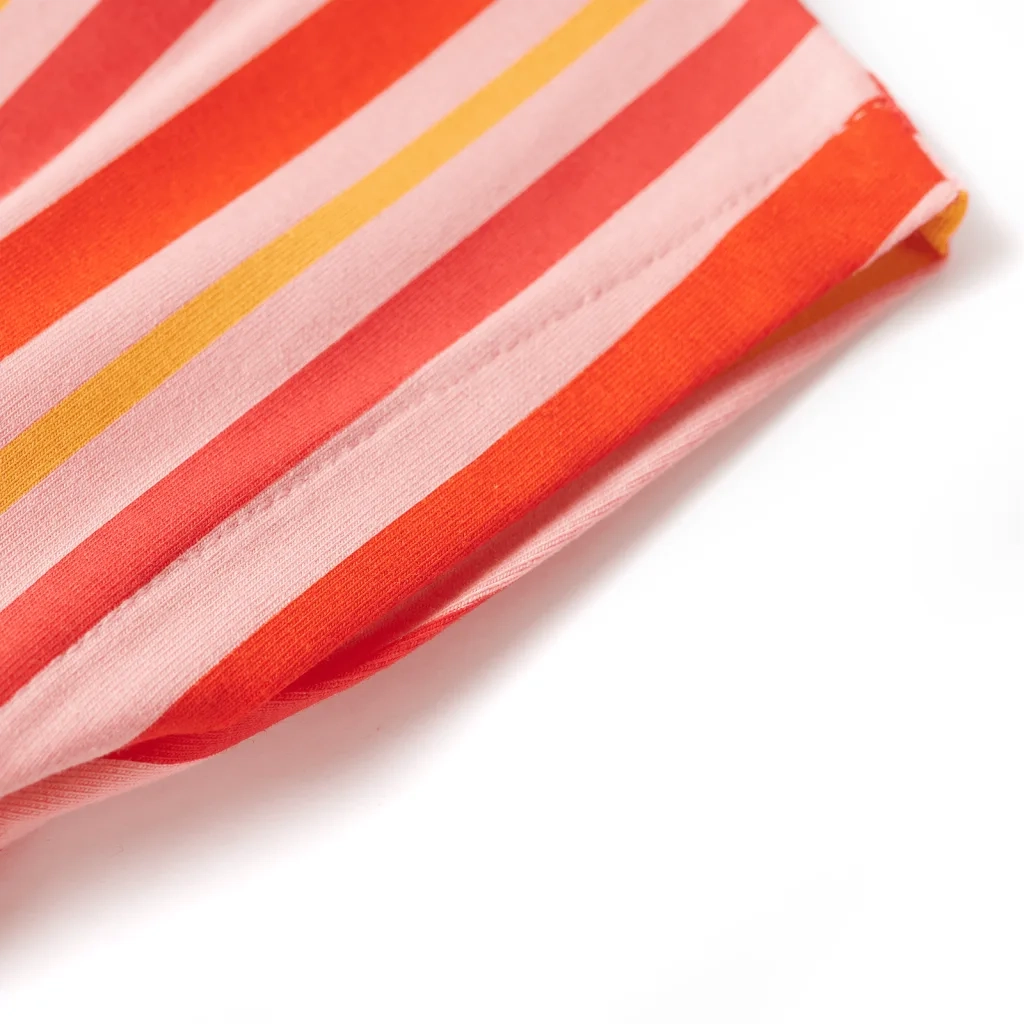 Abito per Bambine con Coulisse Rosa e Rosso 104 11355