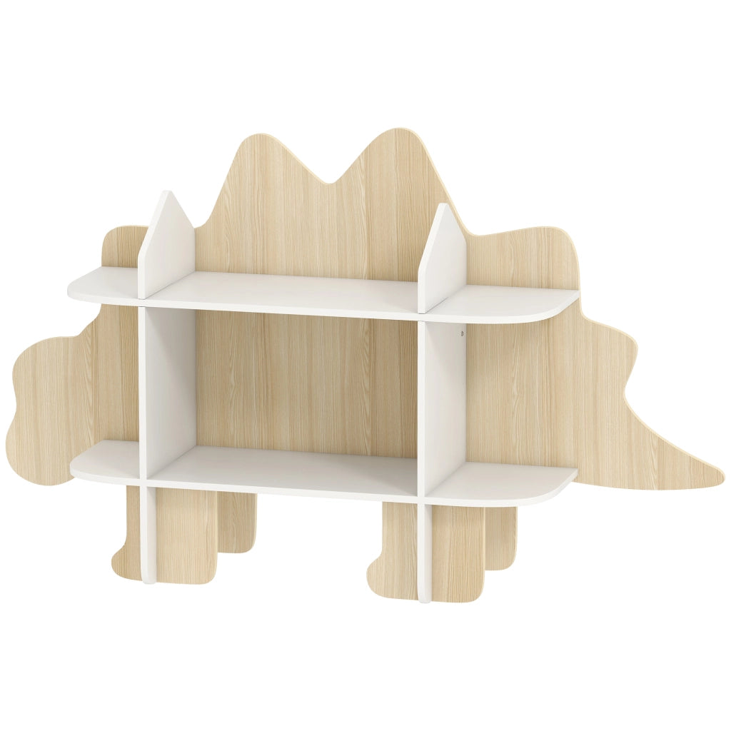 Libreria per bambini con 6 scomparti ¨C zephmum ¨C legno naturale 120x28x72cm