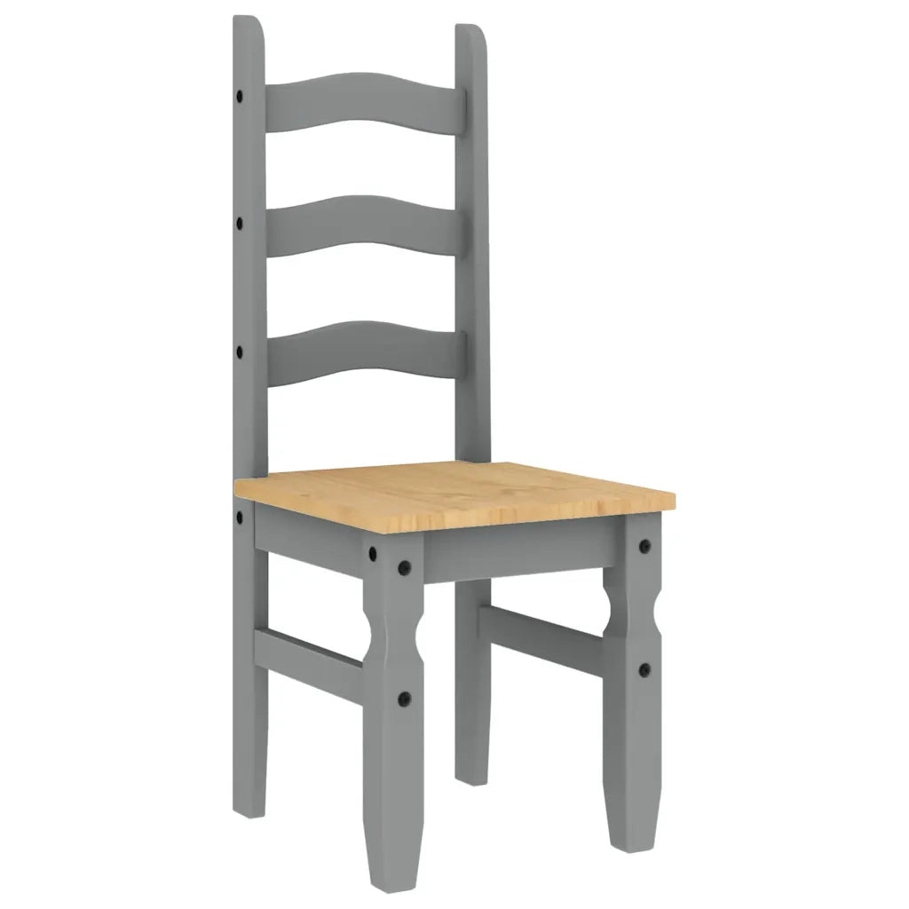 Set da Pranzo 3 pz PANAMA Grigio in Legno Massello di Pino 3345195