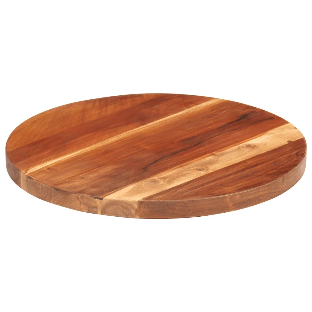 Piano Tavolo in Legno Massello di Acacia Rotondo 25-27 mm 40 cmcod mxl 103245