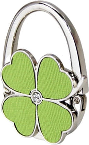 Accessorio da tavolo con chiusura antislip - Manico pieghevole con anello a foglia di quercia in argento - Tasca per borsa con parole chiave: borsa, pieghevole, antislip