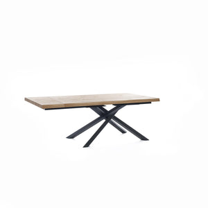 Tavolo Allungabile 160/240x90x76 cm in Rovere Impiallacciato Spike Naturale