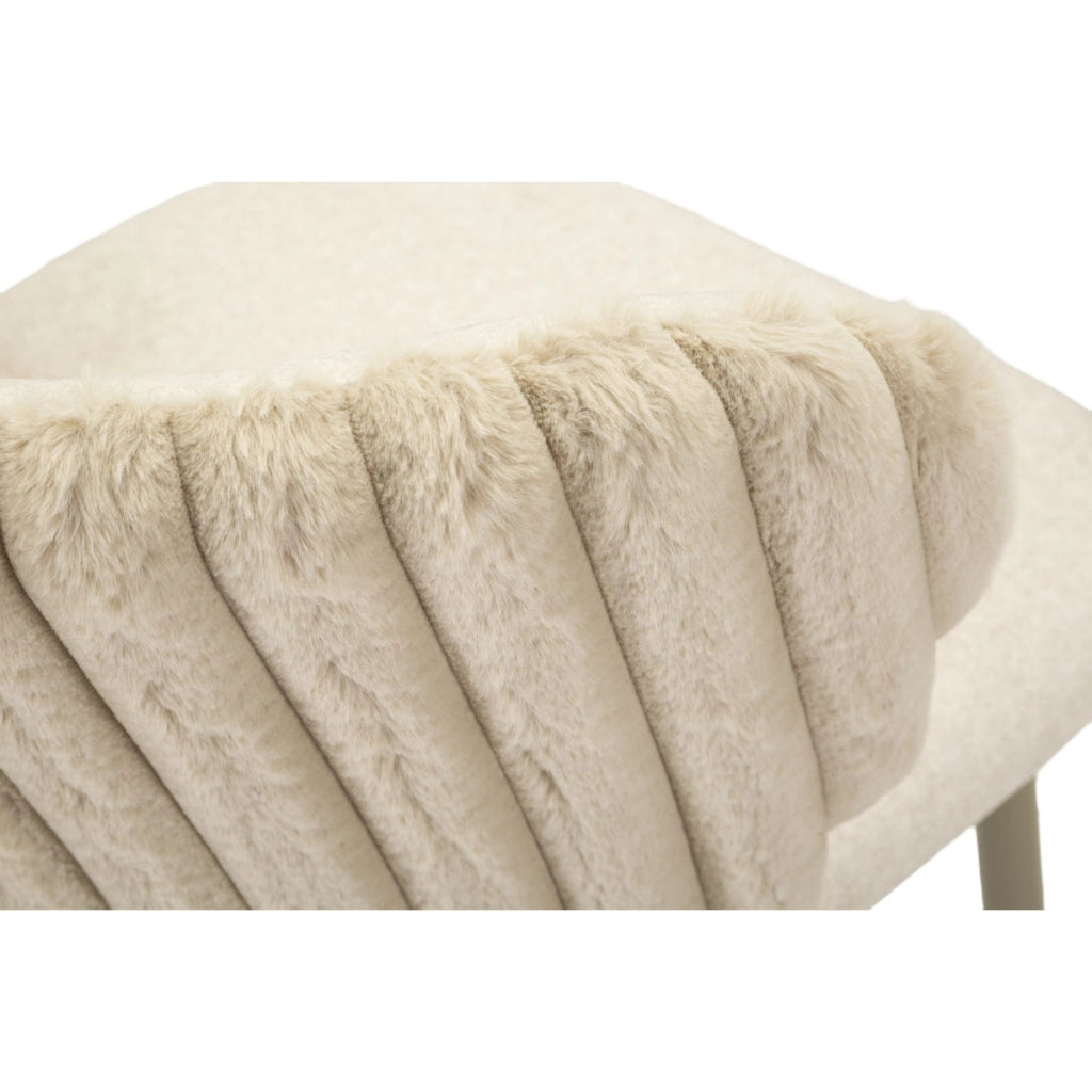 Set di 2 Sgabelli Alti VKH883, Beige, Poliestere, 55x58x106 cm