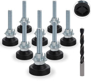 Verstilabili 8 pezzi - Filiere di supporto per mobili - Filiere antiscivolo - Pedane di livellamento - M8 x 50 mm - Massimo 250 kg - Altezza 12-63 mm - Pedane di livellamento