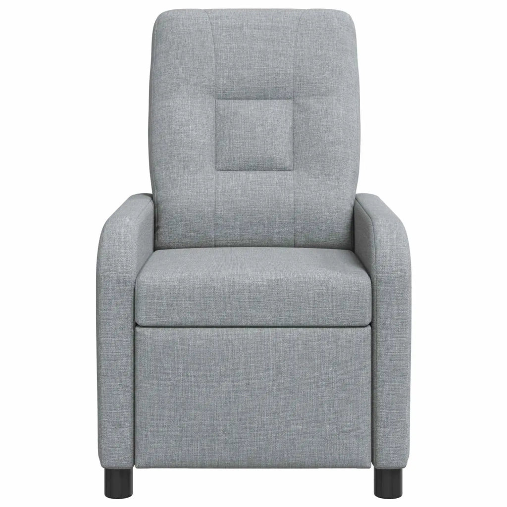 Divano Sedia-Poltrona reclinabile Grigio Chiaro Tessuto 805667