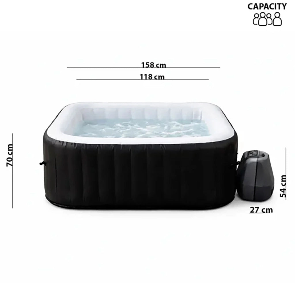 Vasca Idromassaggio Piscina Spa Gonfiabile Armonia 4 Adulti 682 L in PVC Grigio