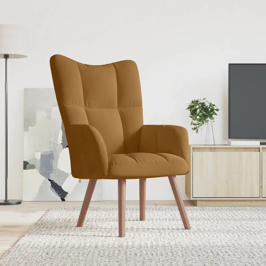 Sedia Relax Marrone in Velluto