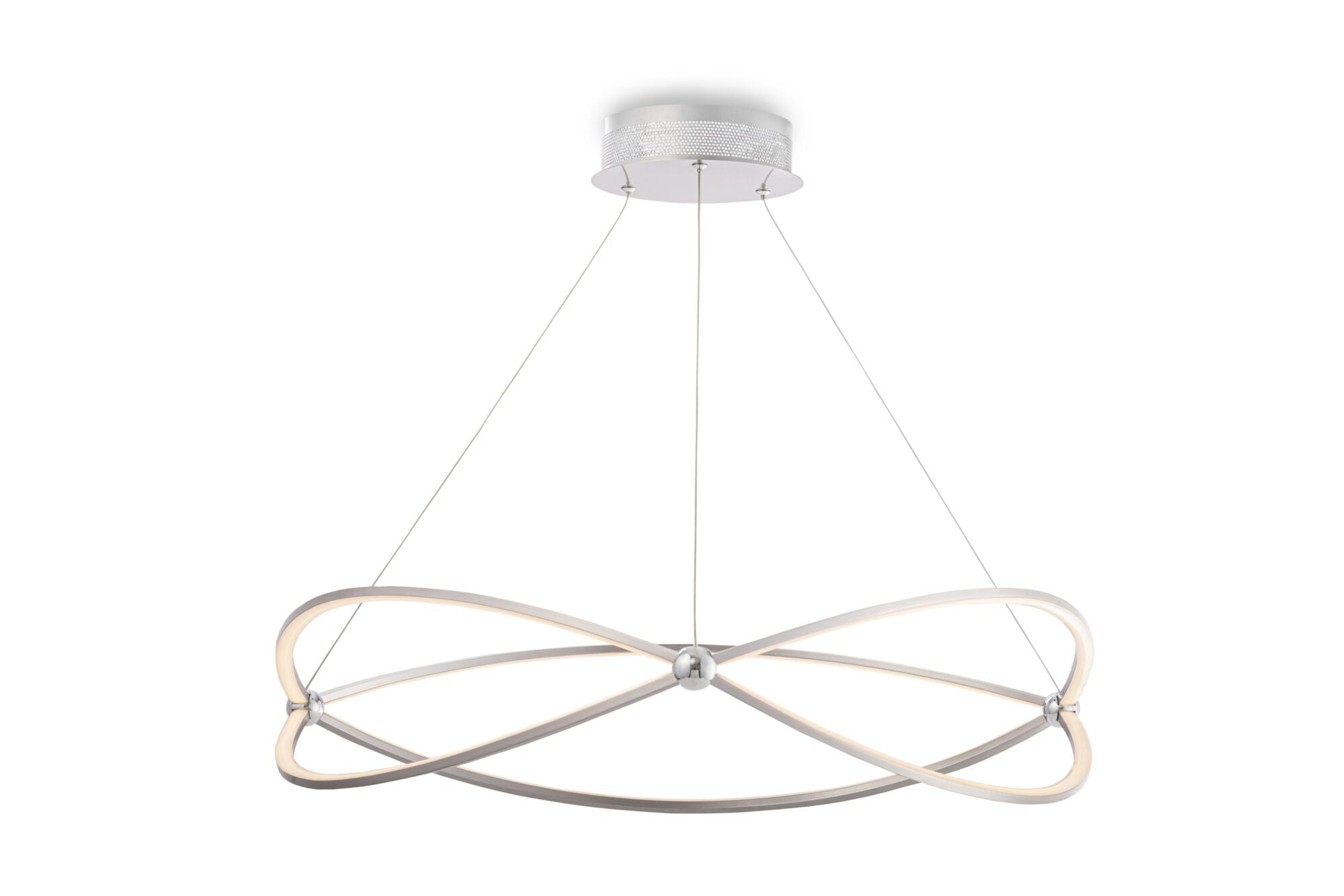 Lampada pendente Modern in Metallo Weave Nickel