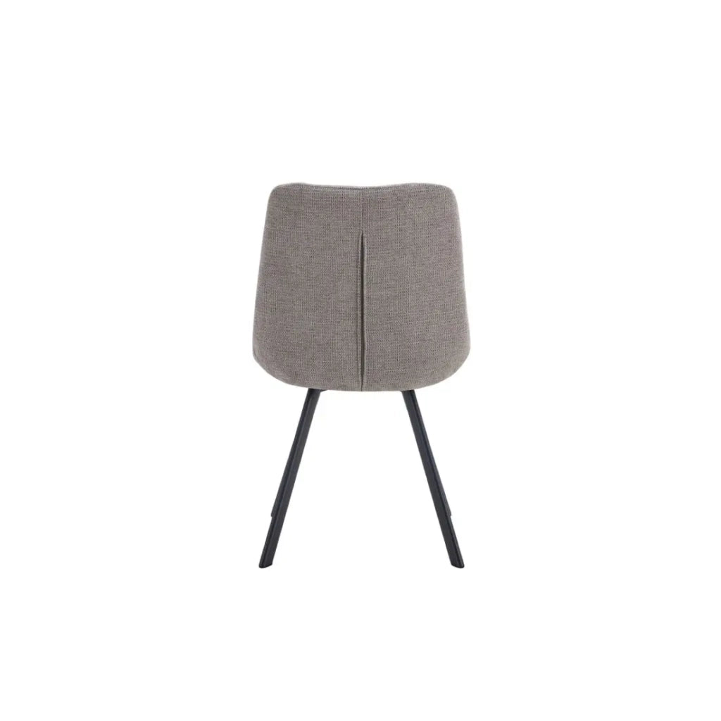 Set di 2 sedie VELMA – Tessuto grigio chiaro – Gambe in metallo – Design moderno – Eleganza morbida e luminosa