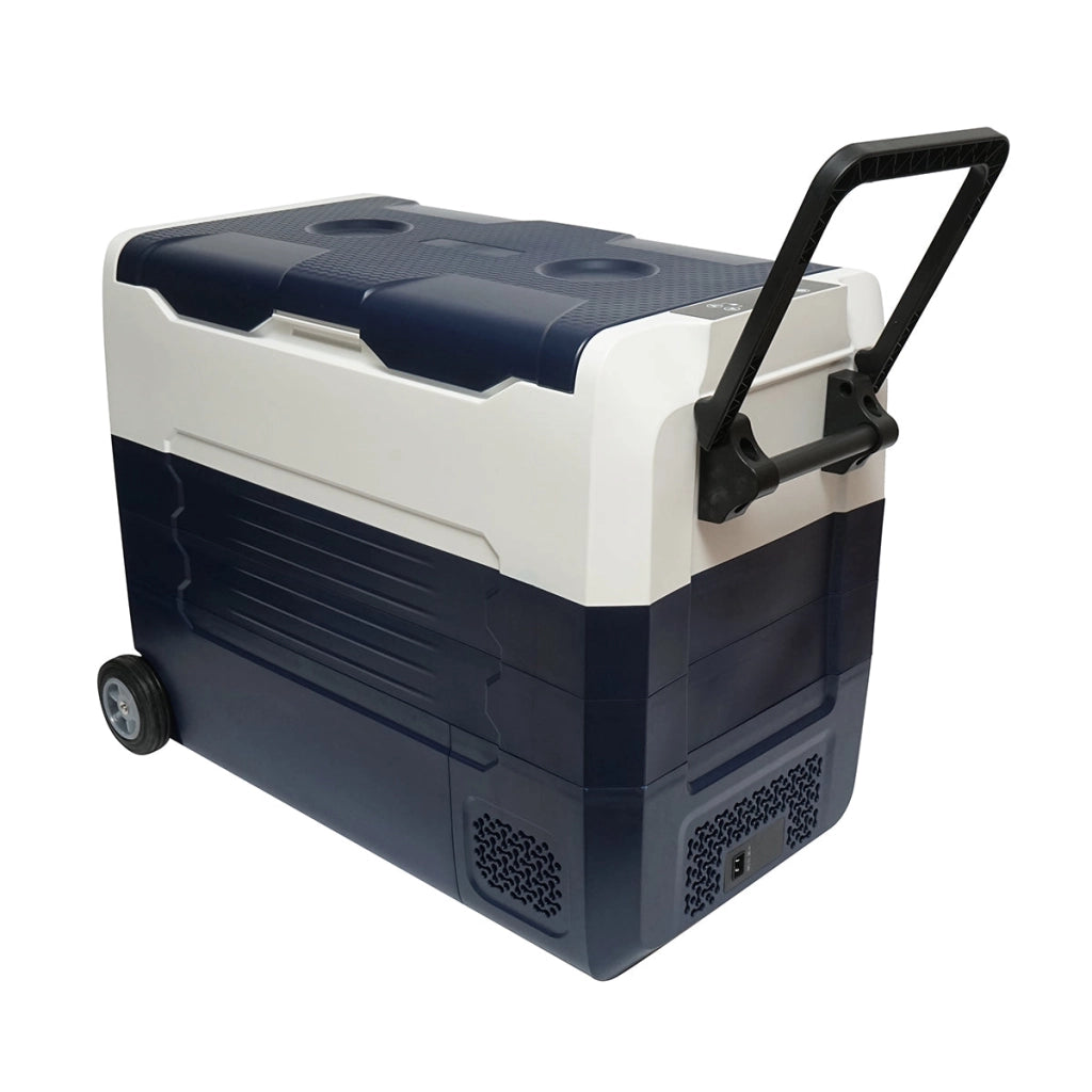 Frigorifero per auto 52L con compressore 12-24-220V, 45W tipo trolley 726x390x513mm