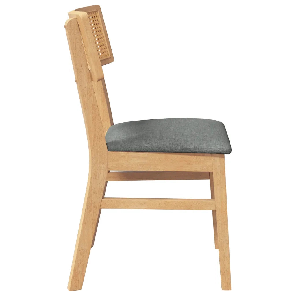 Sedie da Pranzo con Cuscini 2 pz in Legno Massello di Hevea 4102465