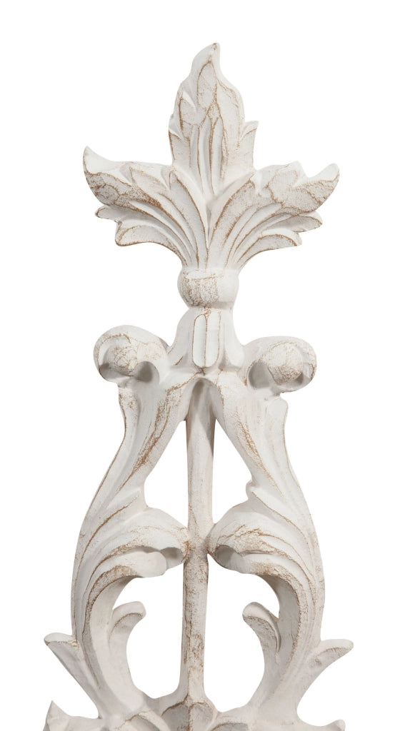 Biscottini Fregio in legno finitura bianco anticato Made In Italy realizzato dimensioni