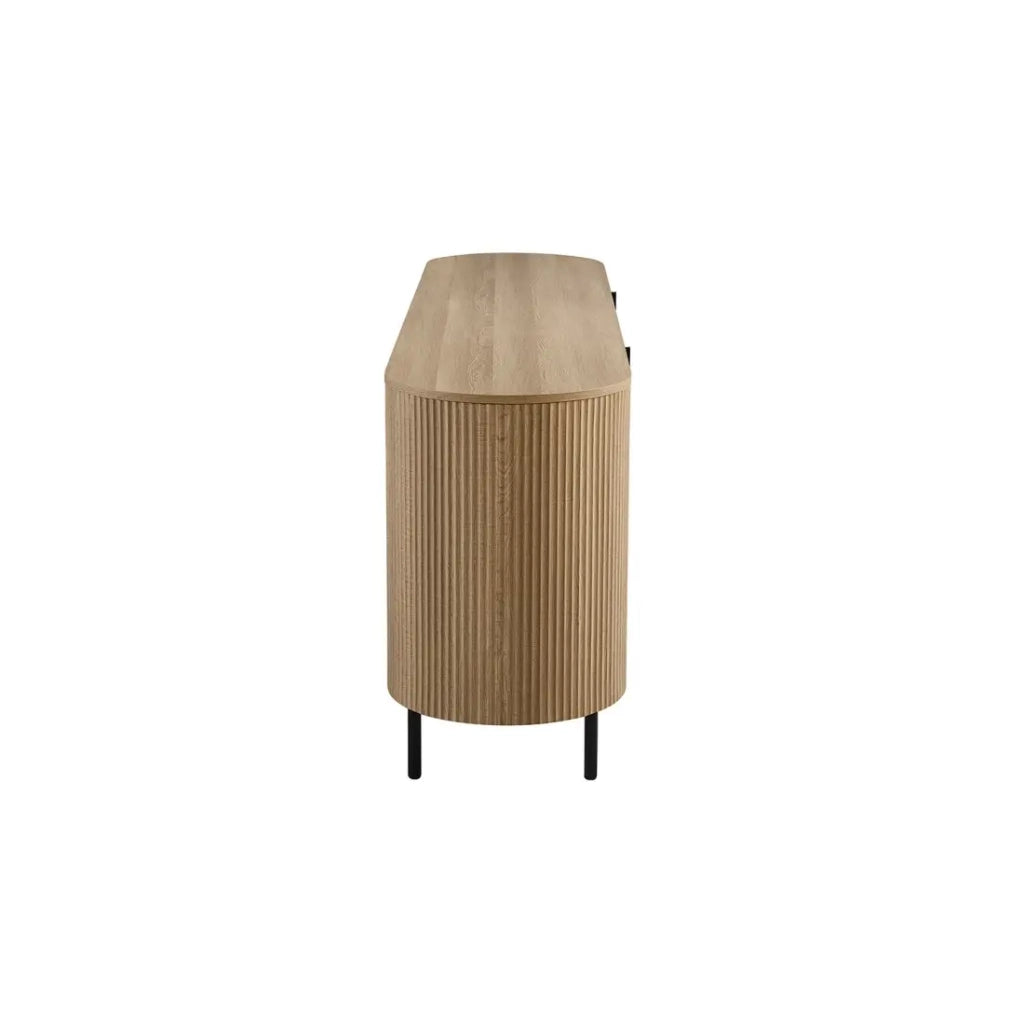 Buffet VAGOS – Coloris rovere naturale – 4 porte – 200 cm – Grande credenza moderna – Ampio spazio di conservazione
