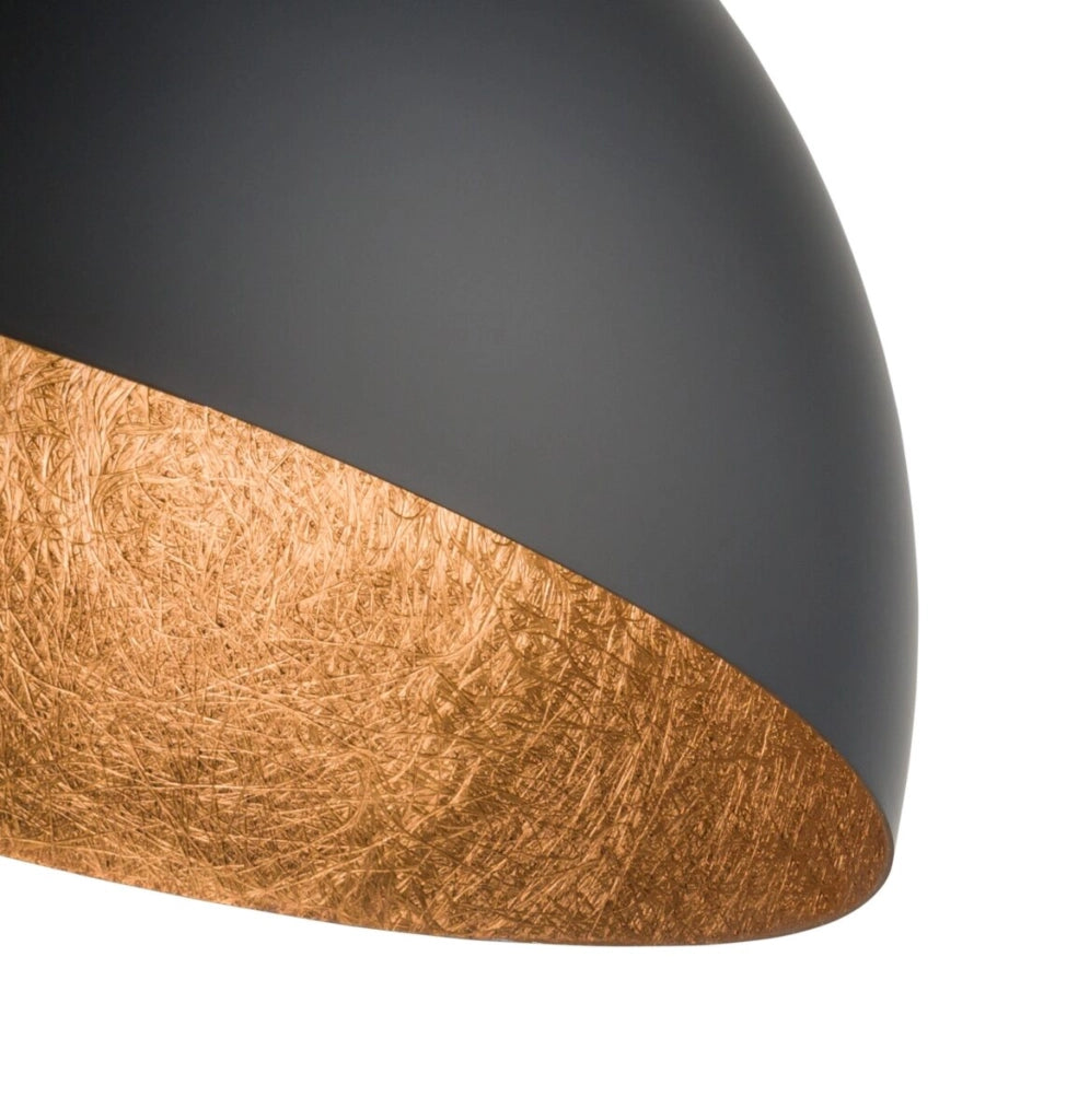 Plafoniera decorativa Sfera nero/rame 70cm E27 Sigma