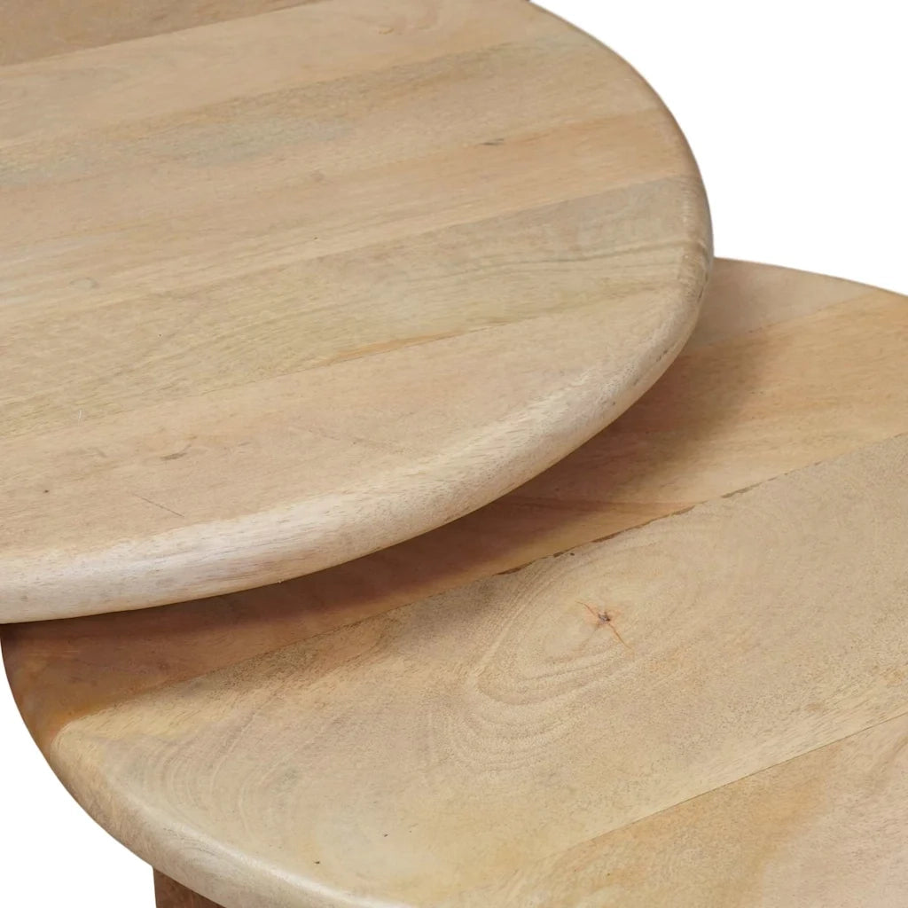 Tavoli da Caffè Nido 3 pcs Nero Legno di mango massello 4104657
