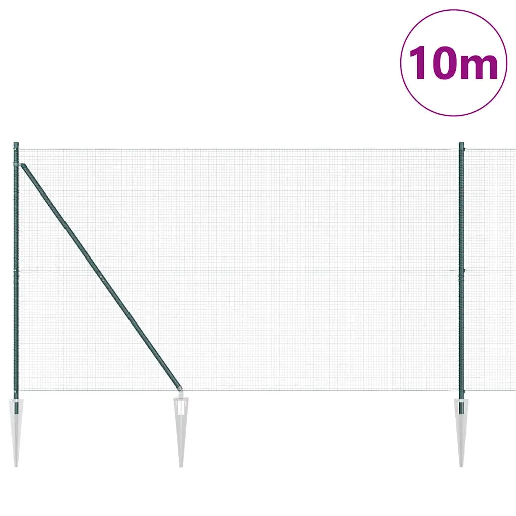 Palo della recinzione Verde 10 x 1,6 m (rete 16 x 16 mm)