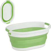 Wasmacchina pieghevole - 24 litri - plastica - spazievendente pieghevole - maniglie - verde-bianco