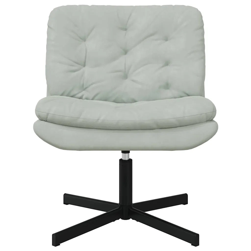 vidaXL Poltrona Relax con Base Girevole Grigio chiaro 63 x 75 x 76 cm